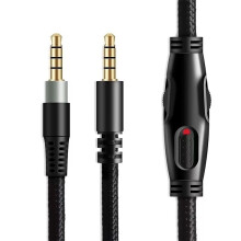 2m 3.5mm Audio Cable for HyperX Cloud Alpha S/Alpha/MIX/Logitech G633/G933 Headp - Black