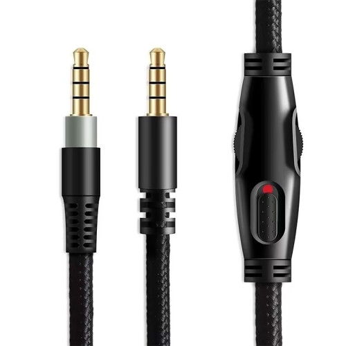 2m 3.5mm Audio Cable for HyperX Cloud Alpha S/Alpha/MIX/Logitech G633/G933 Headp - Black