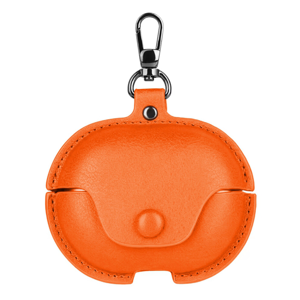 For Huawei Freeclip Earphone Case Pu Leather Bluetooth Headset Charging Bin Sleeve - Orange 6914295028219