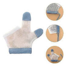 (L, Blue) 2 Ps Stop Thumb Suc Finr Guard Able Finr Suc Stop Kit Stop Thumb Suc Mittens #YoGu