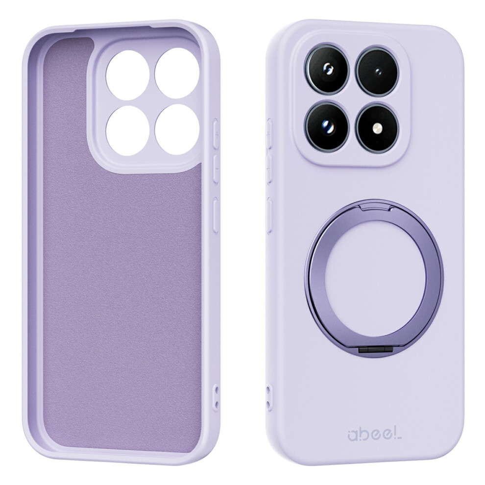 (Purple) For Xiaomi 17 Magnetic Case Kickstand Skin Touch Liquid Silicone Phone Cover Purple 6914295595926