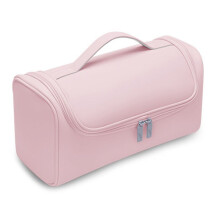Boîte de Sèche-Cheveux Portable à Crochet Caché, Sac à Outils de Coiffure Antidérapant, Sac de Rangement Étanche de Capacité Rose