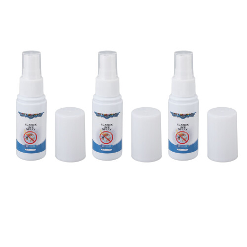 3 Stück Kopfläusespray pflanzenbasiert 30ml x3 Bio