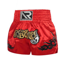 (M, Red) Boxing Shorts Anti-friction Muay Thai Kickboxing Shorts For Men
