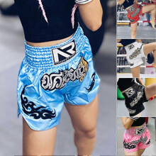 (L, Pink) Boxing Shorts Anti-friction Muay Thai Kickboxing Shorts For Men
