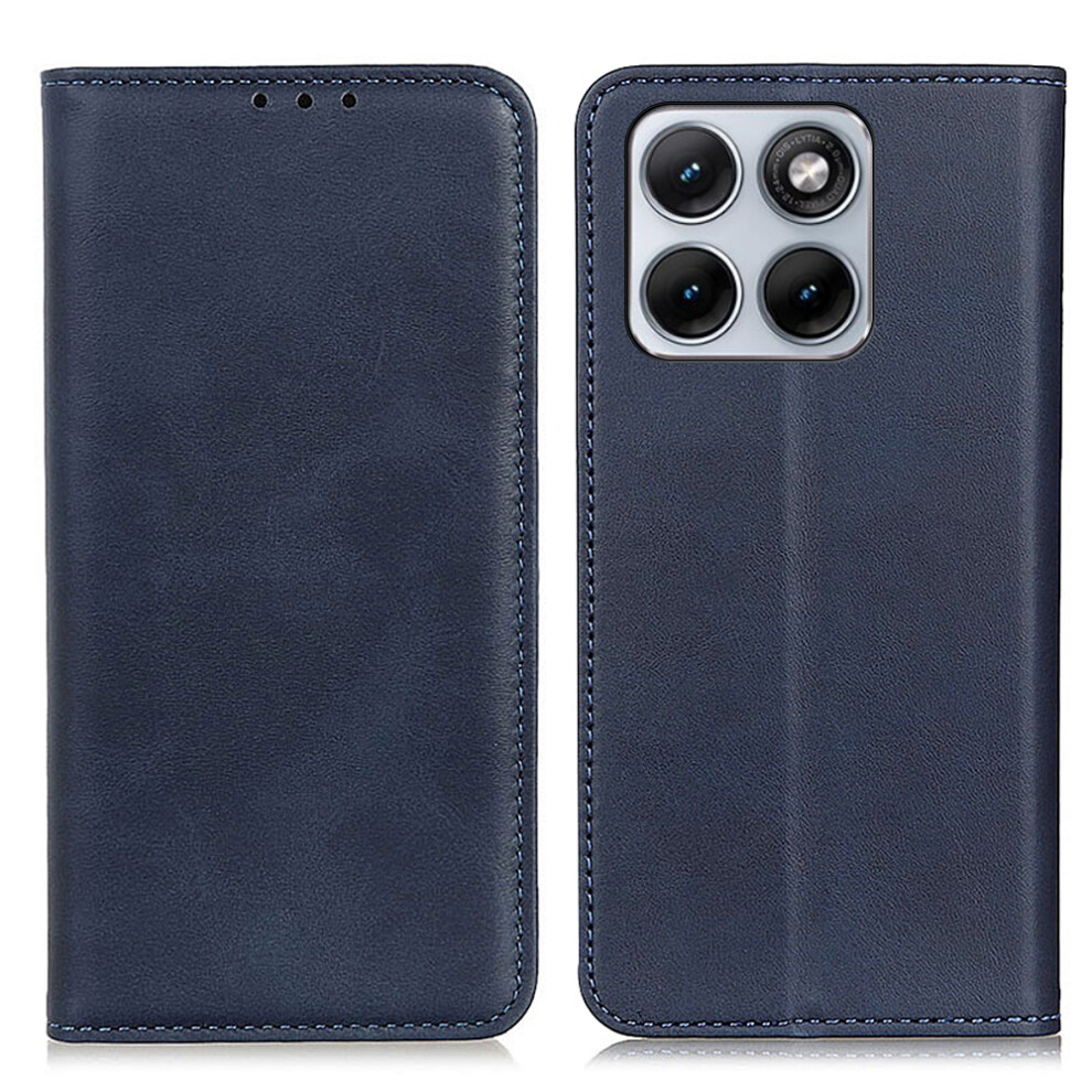 (Blue) For Motorola Edge 70 Fusion+ 5G / Edge 70 Fusion 5G Case Cowhide Texture Split Leather Flip Wallet Phone Cover Blue 6914294308220