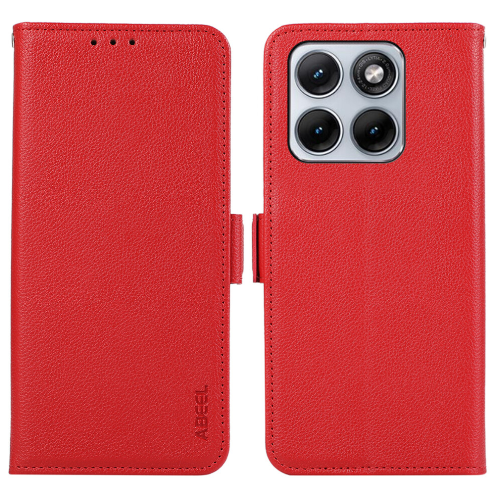 (Red) For Motorola Edge 70 Fusion+ 5G / Edge 70 Fusion 5G Case Litchi Texture Leather Rfid Blocking Phone Cover Red 6914299658368