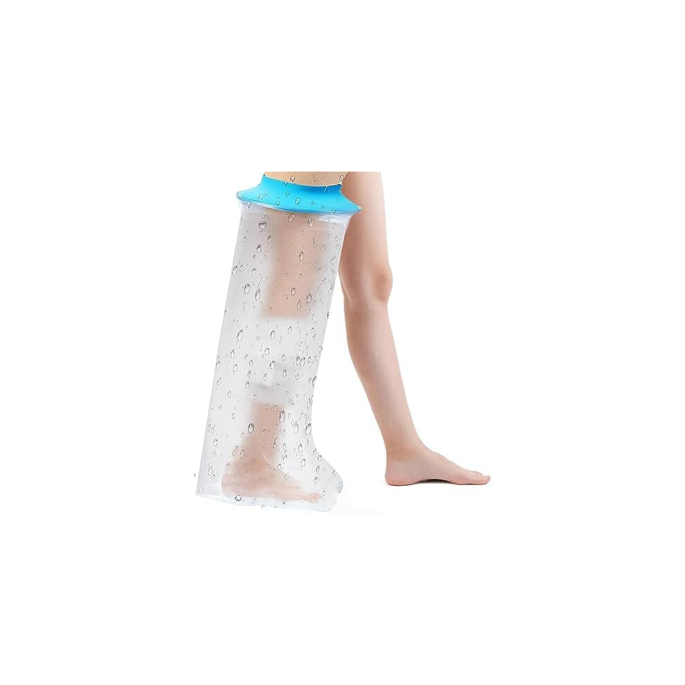 Greenzech Waterproof Adult Leg Cast Cover For Shower - Full Leg, Knee, Foot, And Ankle Protection
