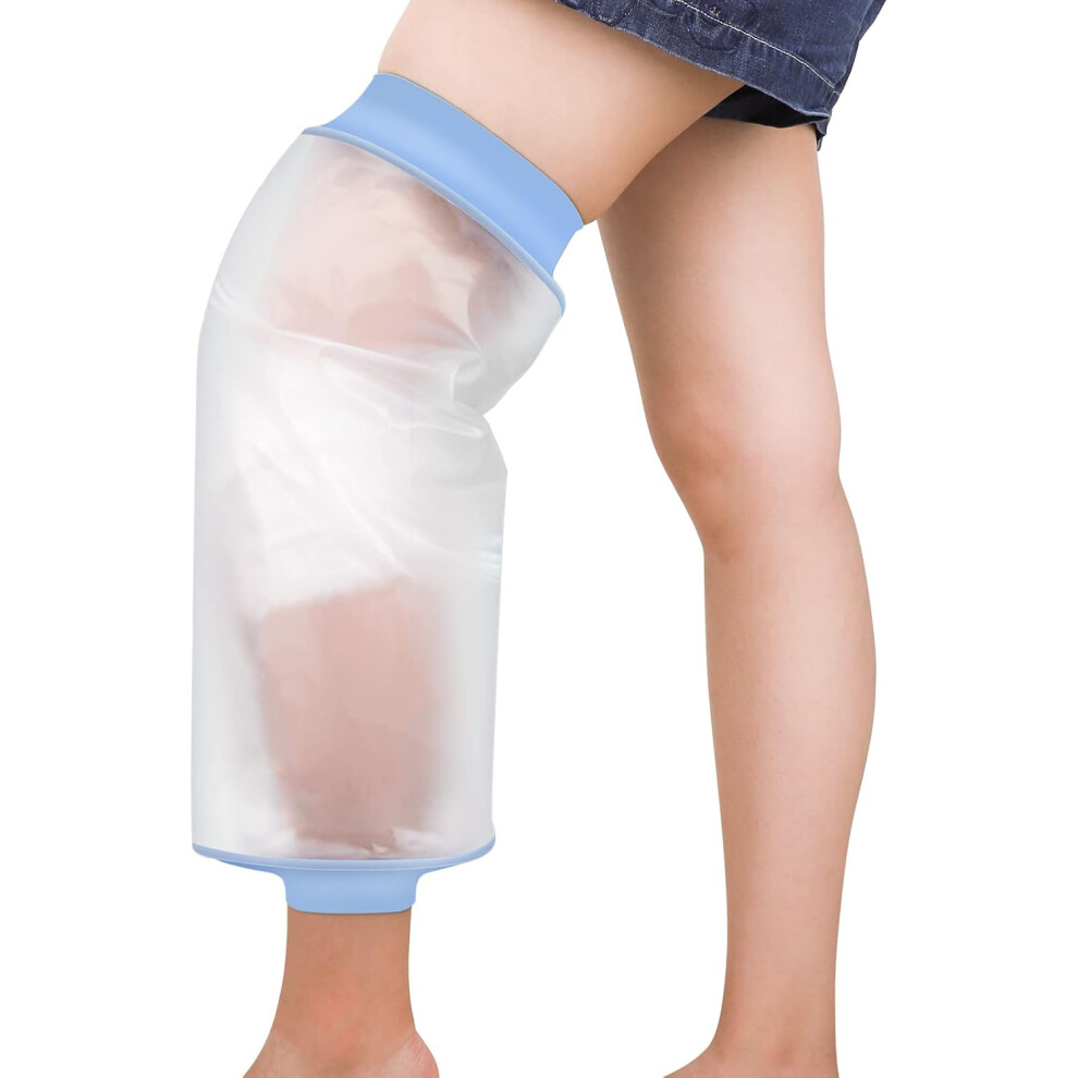 Greenzech (Full Leg Xl) Waterproof Knee Cover For Shower - Reusable, Watertight Protection For Surgery & Injuries