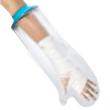 (S-17.5 Inch) Waterproof Kids Cast Covers for Shower - Soft, Comfortable, Reusable & Durable Protection