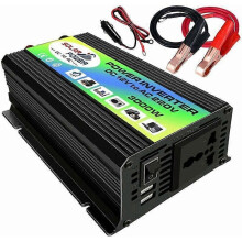 High Power Inverter, Continuous Output 3000W Modified Sine Wave DC 12V to AC 220V Car Inverter, Peak Power 3000 Watts for Vacation, Camping, Work