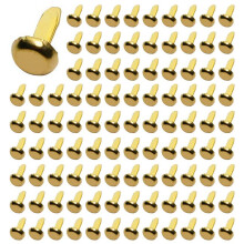 500X Fermagli nel Carta nel Ottone da 1/2 Pollice,  Fermi nel Carta per Progetti di Artigianato, Forniture Decorative DIY, 8 X 14 mm (Oro)