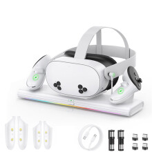 Magnetic Fast Charging VR Accessories for Meta Quest 2/3/3S Charging Dock Mount, Magnetic VR Charger Station Stand
