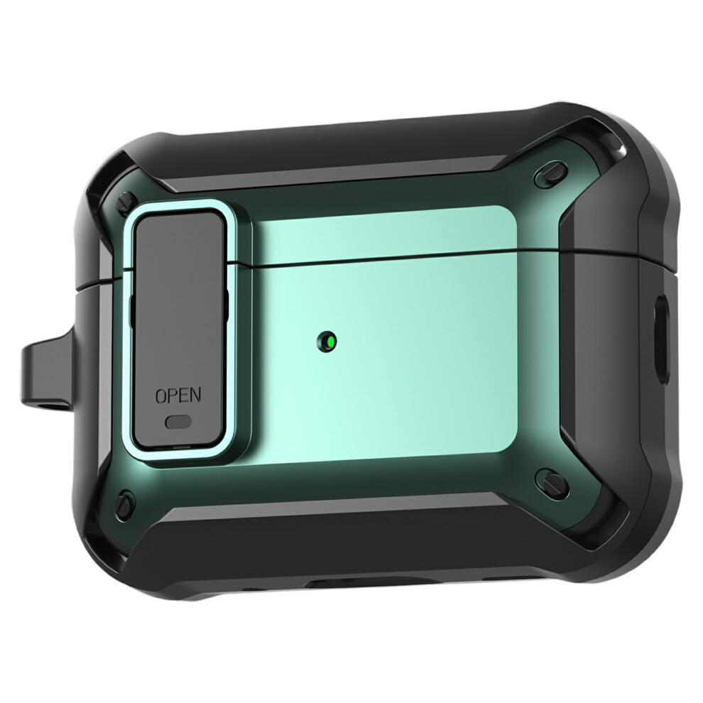(Green) For Airpods Pro 3 Case Tpu + Pc Anti-Drop Earphone Cover With Buckle Green 6914297188065