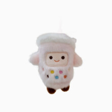 Regalo para el Día del Padre, colgante de taza de té con leche, peluche de muñeco de tela estilo dibujo animado, mini co