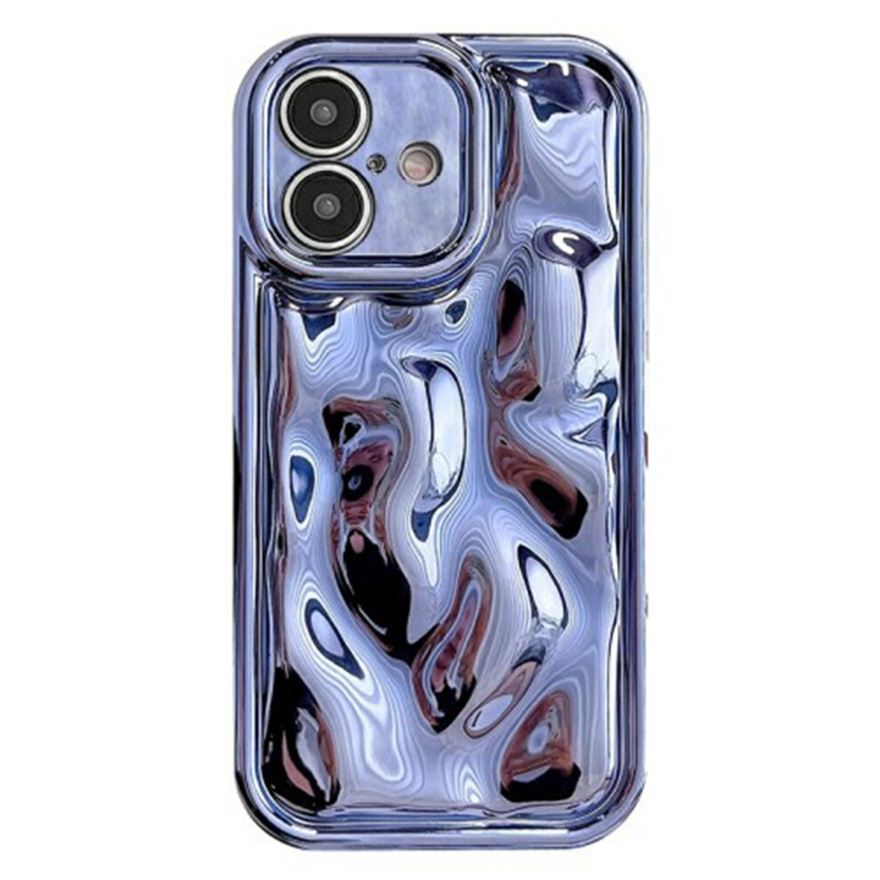 (Blue) For Iphone 17 Case Electroplated Tpu Shell Meteorite Texture Phone Cover Blue 6914293371041