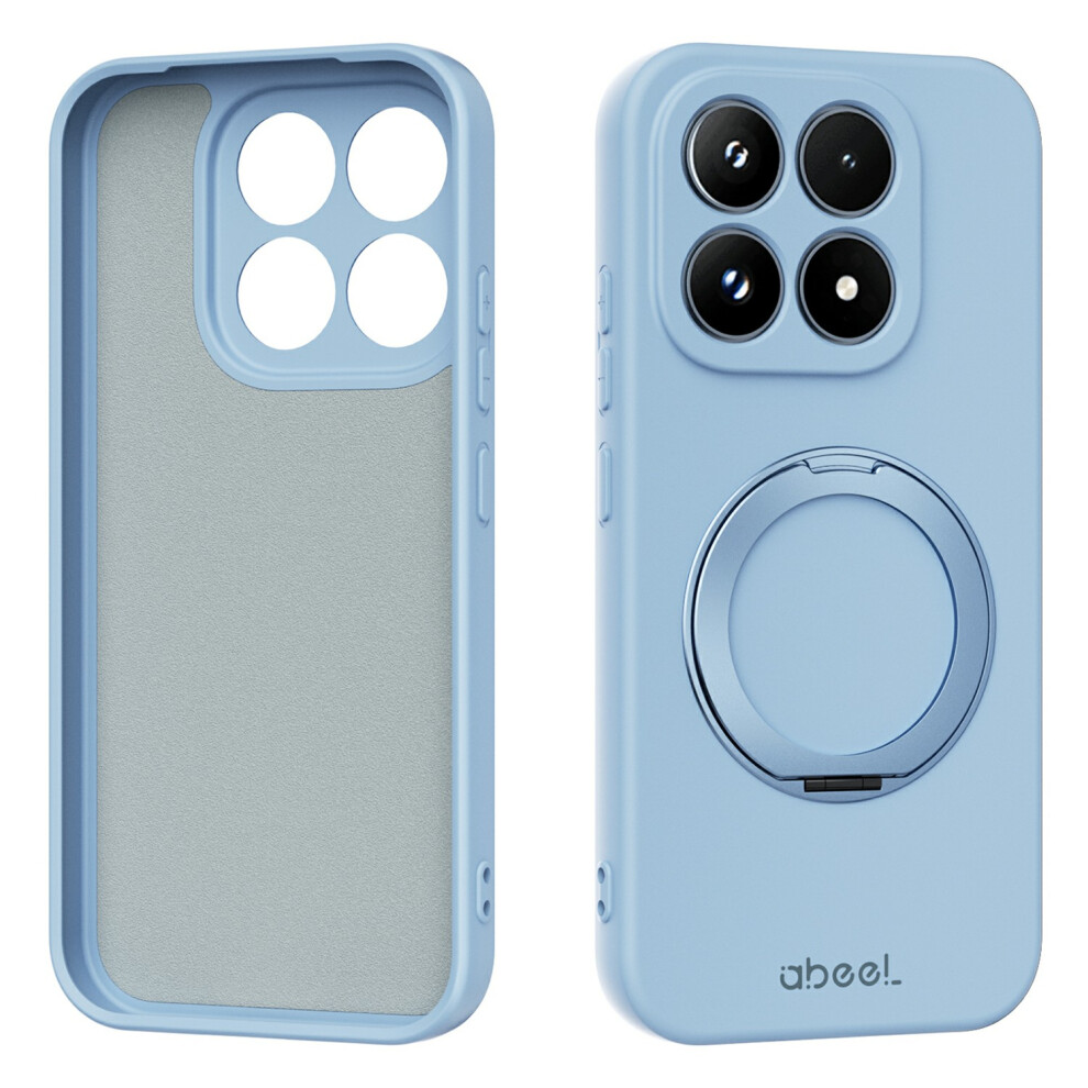 (Sky ) For Xiaomi 17 Magnetic Case Kickstand Skin Touch Liquid Silicone Phone Cover Blue 6914290164677