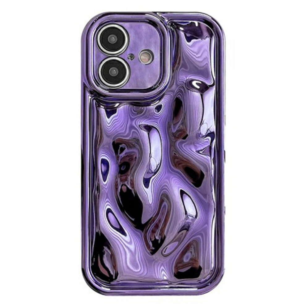 (Purple) For Iphone 17 Case Electroplated Tpu Shell Meteorite Texture Phone Cover Purple 6914299481492