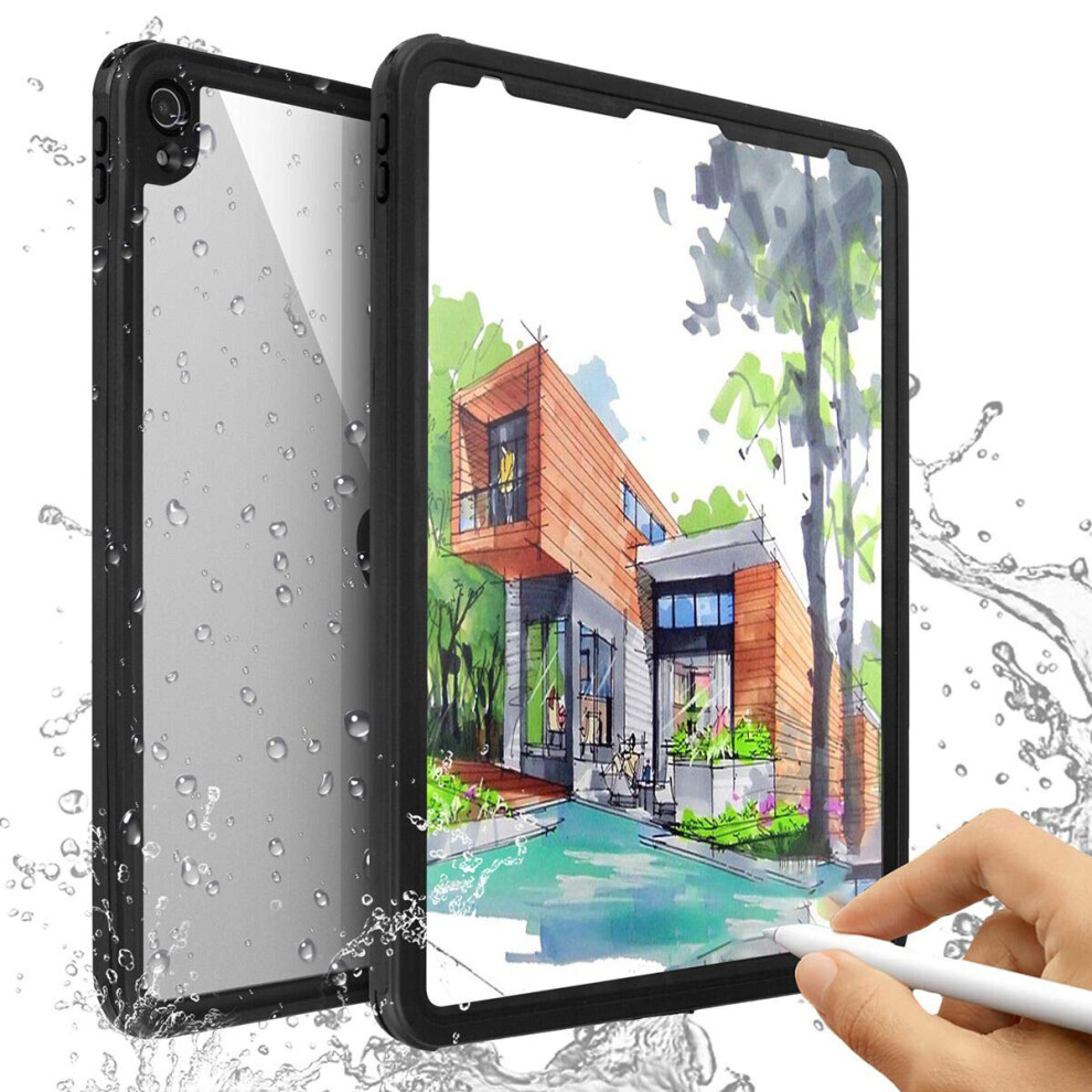 Aicase Ipad Pro 12.9 Inch Waterproof Cases, Ip68 360 Degree Slim Dual Layer Armor Defender Shockproof Protective Case With Kickstand Lanyard For Ipad 679874003259