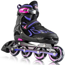 2pm Sports Adjustable Kids Inline Skates, Inline Skates for Boys and Girls - Purple Small