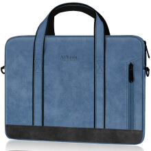 Alfheim 13-13.3 inch Laptop Bag, Waterproof Leather Laptop Briefcase Messenger Bag with Shoulder Strap for School/Travel/Business, Compatible with Mac