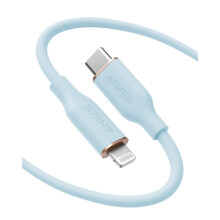 Anker PowerLine III Flow, USB C to Lightning Cable for iPhone 14 Plus 14 14 Pro Max 13 13 Pro 12 [MFi Certified, 6ft, Misty Blue] Supports Power Deliv
