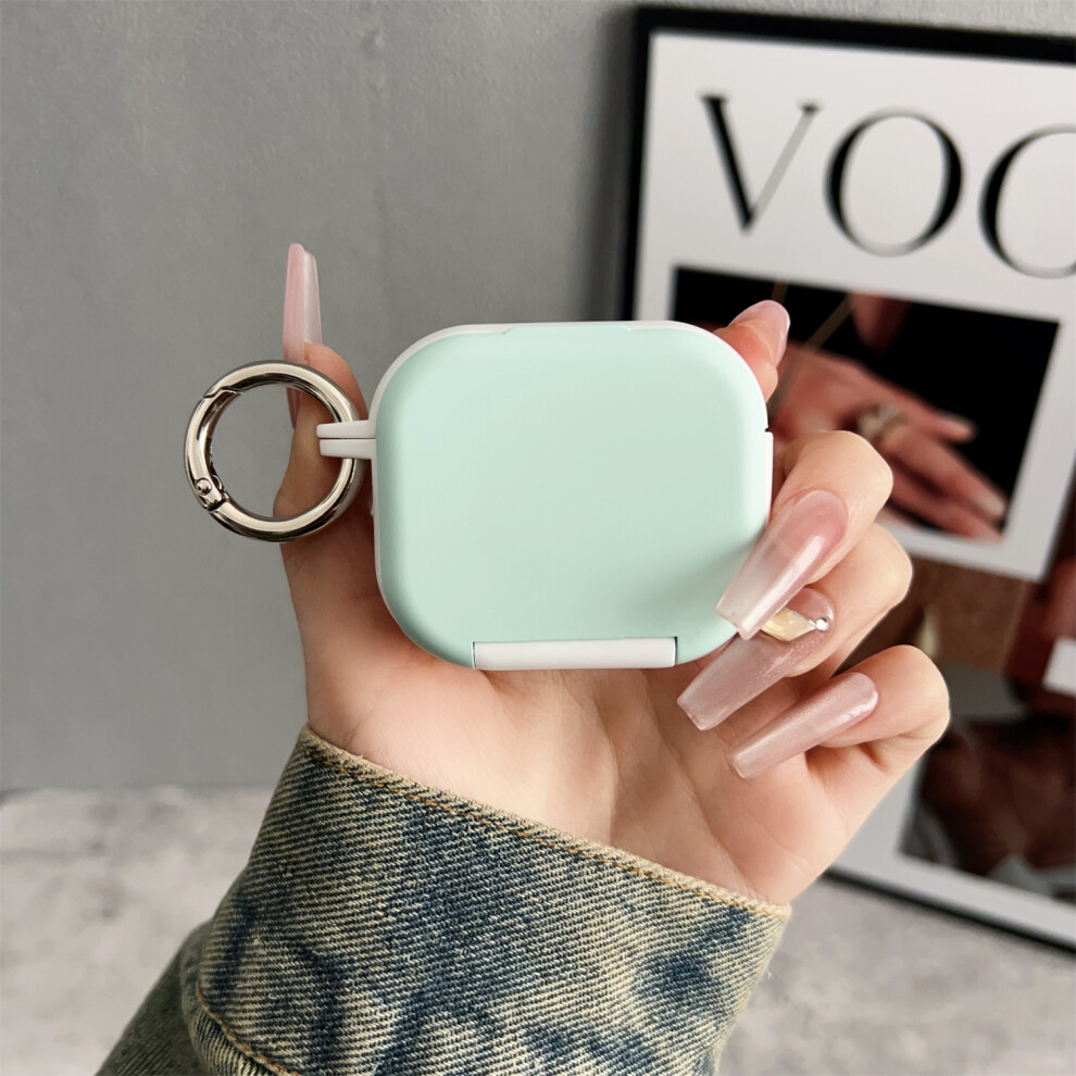 (+Green) For Apple Airpods 3 Earphone Case Tpu Pc Shockproof Protective Cover With Mirror White/Green 6914296903522