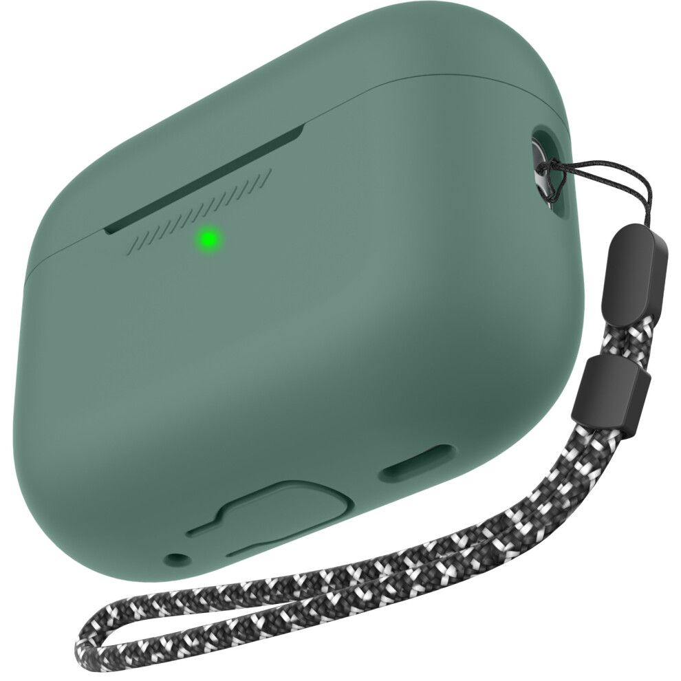 (Green) Ahastyle Pt197 For Airpods Pro 3 Case Silicone Earphone Protective Cover With Lanyard Green 6914296915297