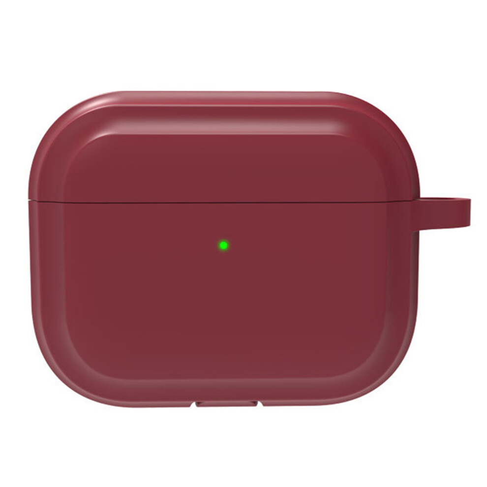 (Wine ) For Airpods Pro 3 Silicone Case Full Protection Earphone Cover With Carabiner Red 6914298517154