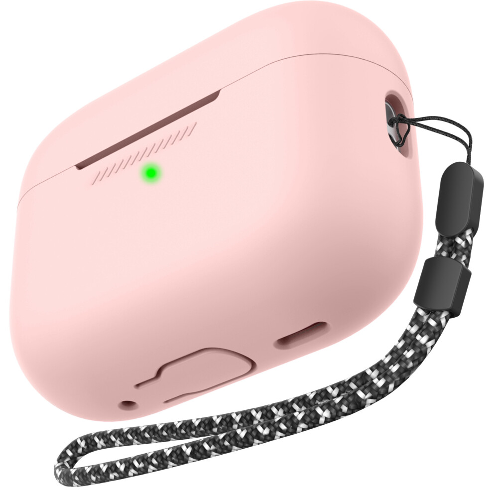 (Pink) Ahastyle Pt197 For Airpods Pro 3 Case Silicone Earphone Protective Cover With Lanyard Pink 6914291315696