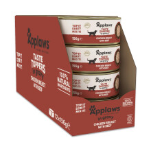 Applaws 100% Natural Wet Dog Food, Grain Free Chicken with Beef in Gravy Tin, 156g (Pack of 12)