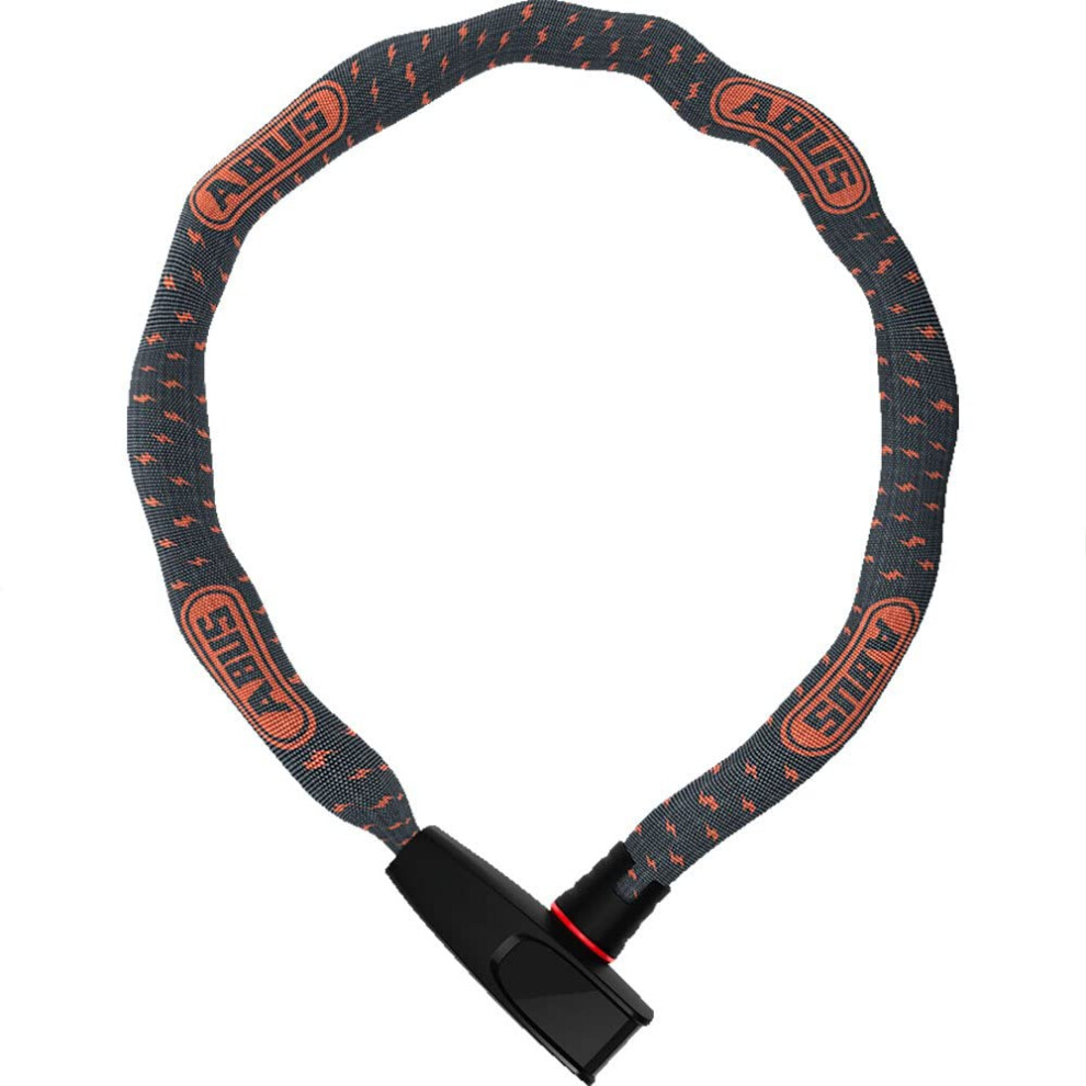 Abus Catena 6806K Chain Lock - Lightweight Hardened Steel Bike Lock With Fashionable Textile Tube - Square Chain With Security Level 6
