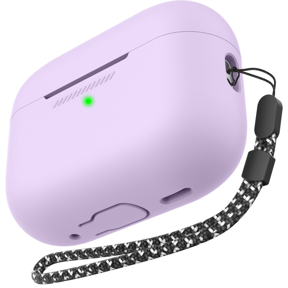 ( Purple) Ahastyle Pt197 For Airpods Pro 3 Case Silicone Earphone Protective Cover With Lanyard Light/Purple 6914296862874