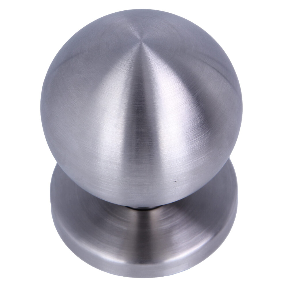 Amig - Round Door Knob For Main Entrance Doors | Handle For Front Door | Handle Diameter 70 Mm | Stainless Steel 18/8 | Silver | Includes Mounting Scr 8413023246416
