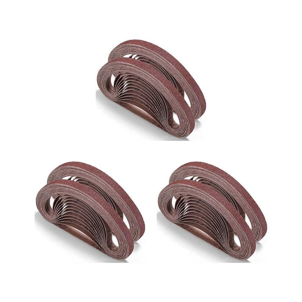 Sanding Belt 72 Pack 1/2 X 18 Inch Aluminum Oxide Air File Sander Belt Assortment,Belt Sander Tool For Woodworking 4711482267114
