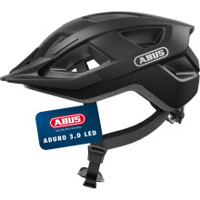 ABUS Aduro 3.0 LED Bike Helmet - sporty city Helmet in a stylish design for everyday and sporty Tours - with Rear Light - for Men and Women - Size S,