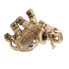 Lucky Golden Elephant Statue Feng Shui Home Decor