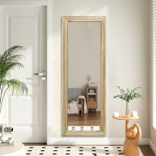 AAZZKANG Large Mirror Full Length Wooden Frame 110L x 35W cm Rectangular Full Body Mirrors for Bedroom Living Room Bathroom Entryway Hallway Hanging
