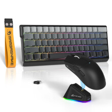 ATTACK SHARK x MAMBASNAKE X11 Gaming Mouse with X60HE Magnetic Keyboard, Wireless Keyboard and Mice Combo, BT/2.4G/Wired, Rapid Trigger, 8000 Polling