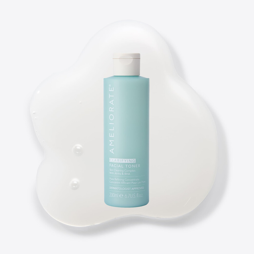 Ameliorate Clarifying Facial Toner 200Ml | Clinically Proven Pore Refining Toner For Blemish Prone Skin | Exfoliates & Brightens With Lactic Acid & Ni