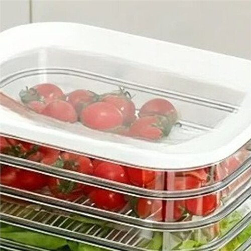 Container for Fridge Bacon Lunch Meat Container for Refrigerator Meal Prep Containers Stackable Food Fourth Floor 2pc 1