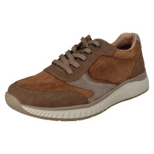 (Brown, UK 12) Mens Rieker Lace Up Casual Brown Leather Trainers B0606