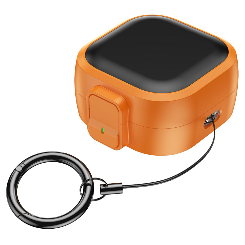 ( / Orange) For Samsung Galaxy Buds 4 / 4 Pro Case Pc Shockproof Metal Carabiner Switch Lock Earphone Protective Cover Black/Orange 6914295888806