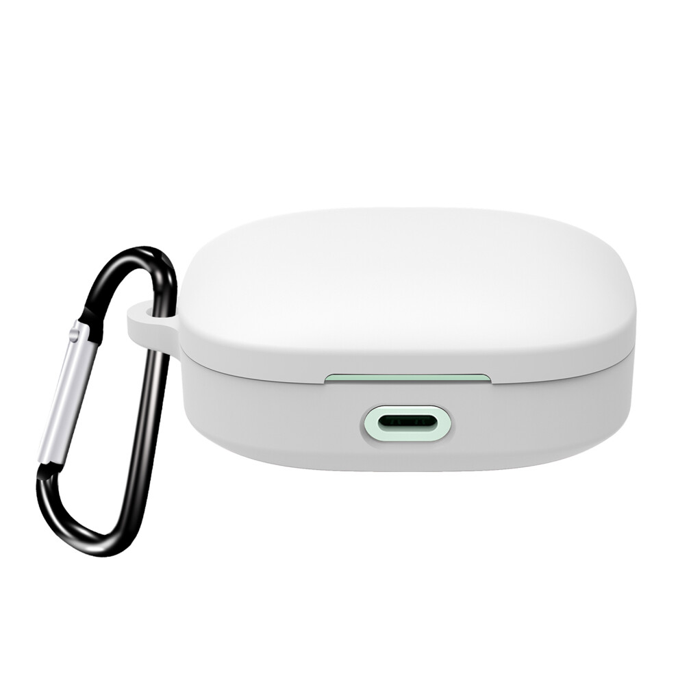 (White) For Xiaomi Redmi Buds 7S Protective Case Bluetooth-Compatible Earphones Silicone Cover With Hook White 6914297436012