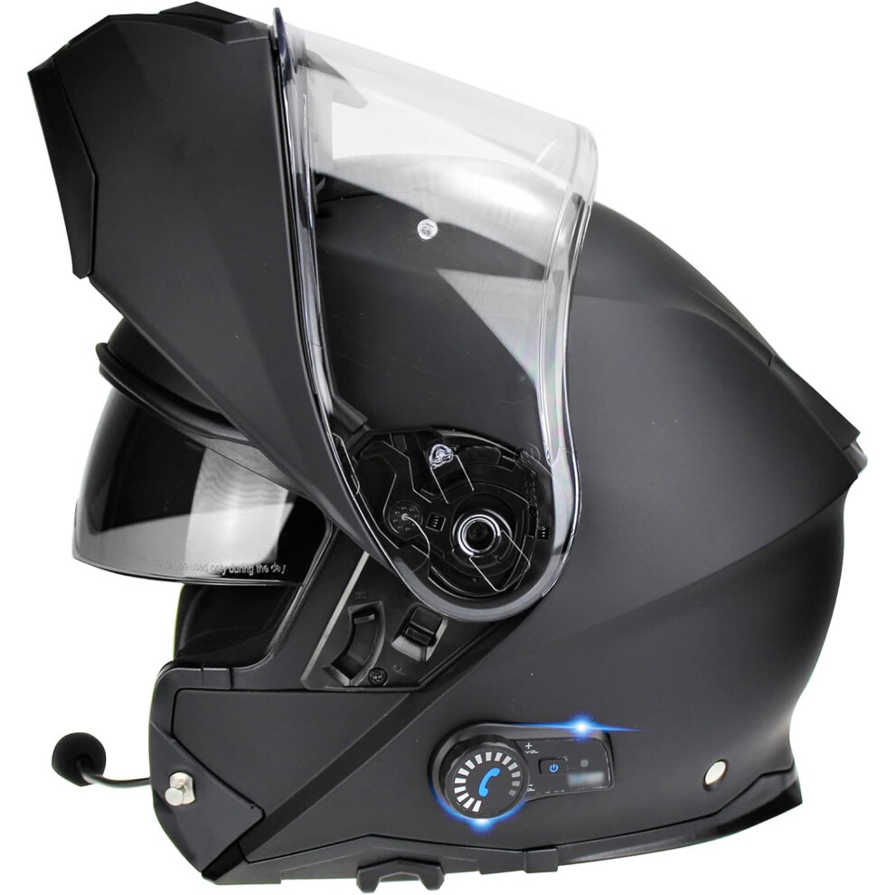 Viper Rsv191 Flip Up Motorcycle Helmet With Blinc Bluetooth - Modular Double Visor Motorbike Helmets - Microphone Dual Speaker For Hands & Noise Free 5003904393174