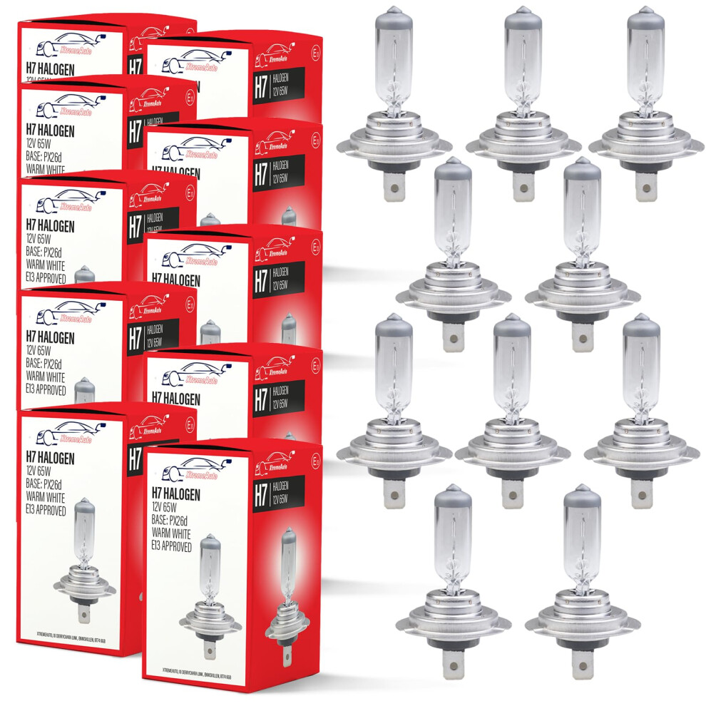 Xtremeauto H7 Headlight Bulb 55W 10 Pack Headlight Bulbs - Car Headlight Bulbs, Replacement H7 Bulb, H7 477 Headlight Bulb, Bright 88770840