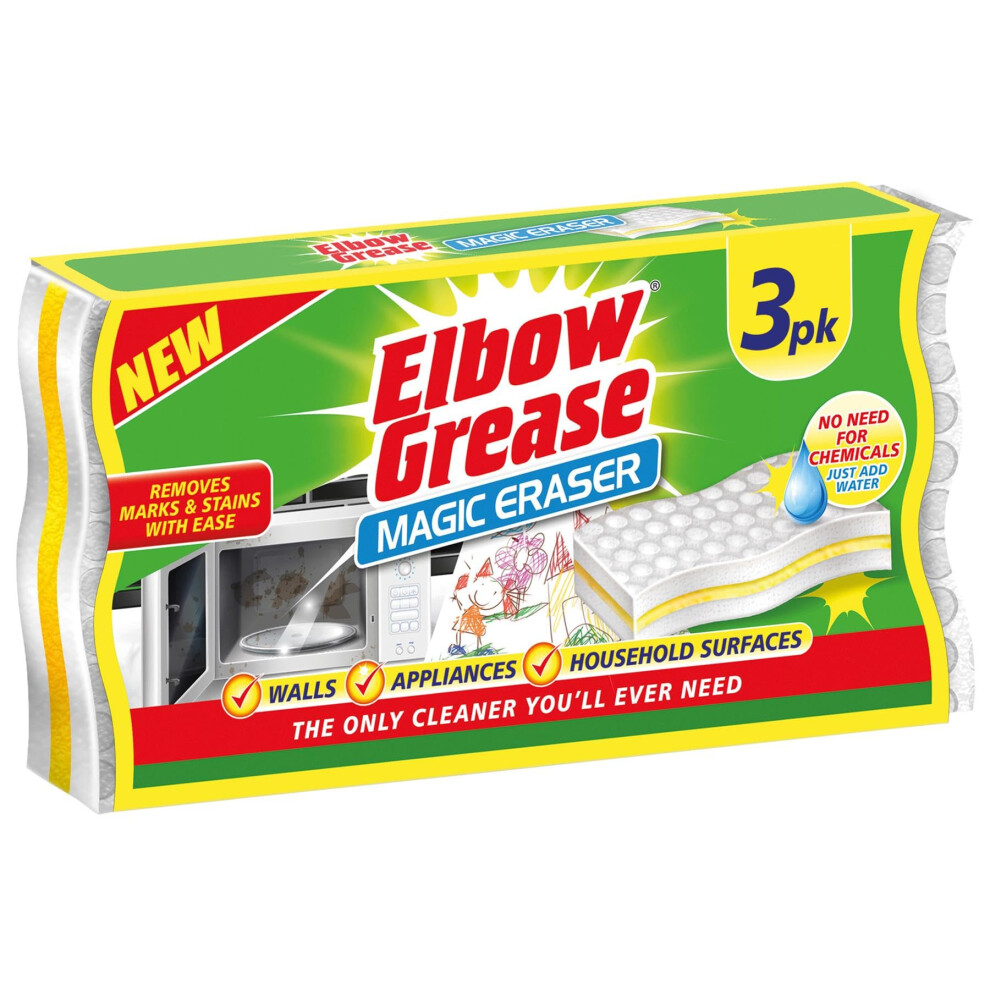 Elbow Grease Magic Eraser 3Pk, 1.0 Count (Hoelb016) 32631142