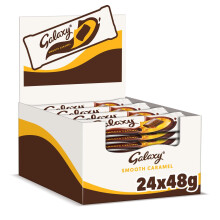 Galaxy Chocolate Bars, Smooth Caramel & Milk Chocolate Bulk Box, 24 x