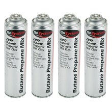 GoSystem 2350 Butane Propane 70:30 Mix Gas Cartridge 350g 631ml - 4 Pack
