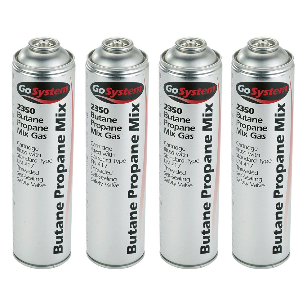 Gosystem 2350 Butane Propane 70:30 Mix Gas Cartridge 350G 631Ml - 4 Pack 85410008
